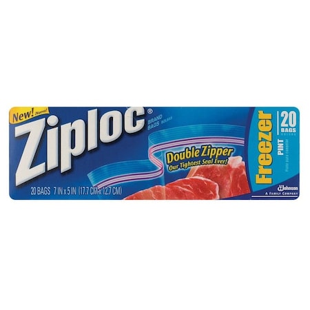 Scrubbing Bubbles Ziploc Clear Double Zipper Freezer Bag 20 pk 00399